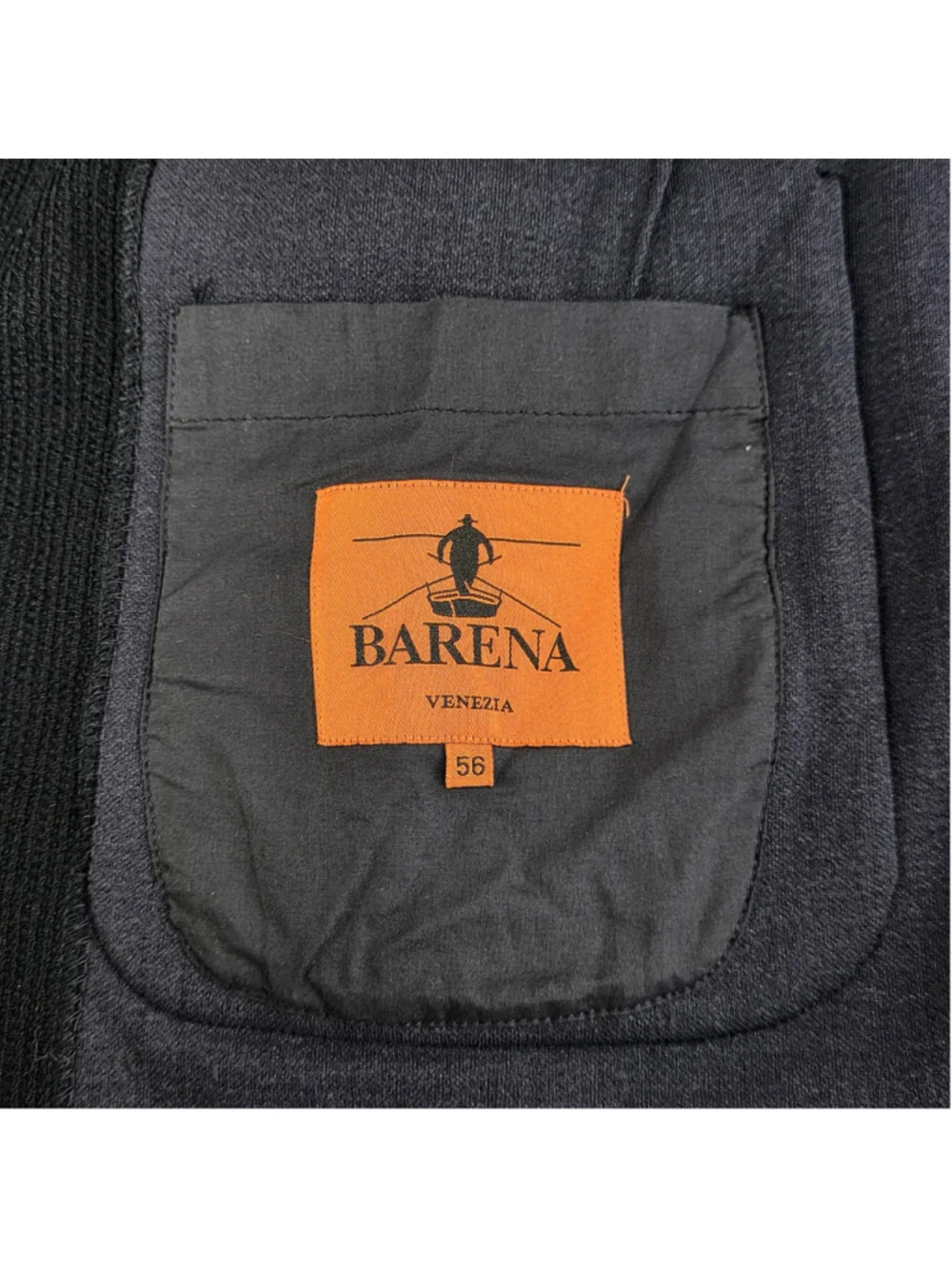 Barena Venezia Mens IT 56 Torceo Navy Ribbed Knit Wool Blazer Made Italy $890